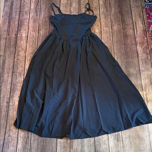 NWOT Black Corset Midi Dress Sz L
